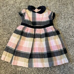 Pottery Barn Kids Plaid Collared Dress 6-12M